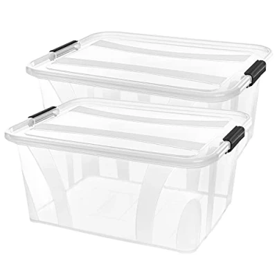 Afbeelding van Siena HOME Opbergdoos Anzio Transparant 21 l (b x h d) 510 148 385 mm 2 stuk(s)