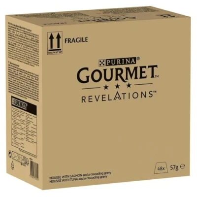 Afbeelding van 48x57g Zalm en Tonijn Revelations Mousse Gourmet Kattenvoer