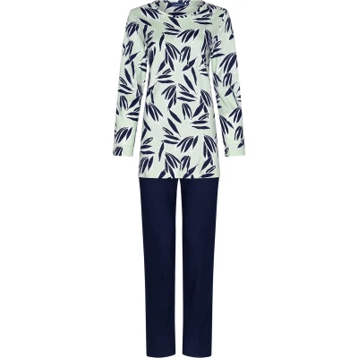 Afbeelding van Pastunette Pyjama Bladeren Blauw/dessin 40