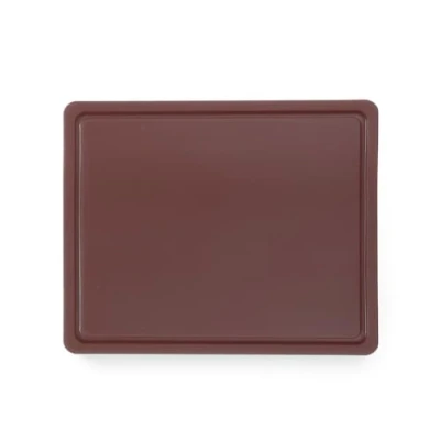 Afbeelding van Hendi Snijplank met sapgeul Bruin (Gegaard vlees) HACCP 32,5x26,5 cm