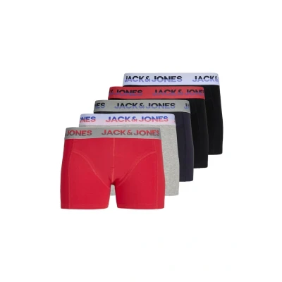 Afbeelding van JACK &amp; JONES Boxershorts &#039;JACJadon&#039; navy / lichtgrijs rood zwart