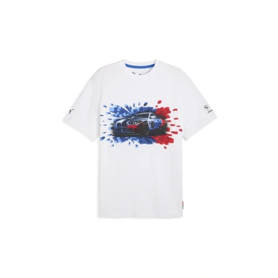 Afbeelding van Puma BMW M Motorsport Graphic MONO Tshirt print, Heren, Maat: Small, White