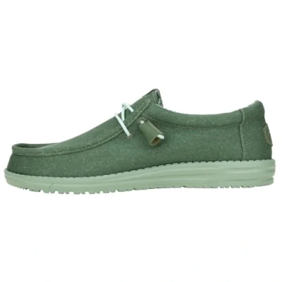 Afbeelding van HEYDUDE Wally Stretch Canvas, Heren Instapschoenen, Duck Green/Iceberg Green, M12