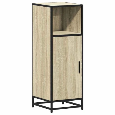 Afbeelding van Badkamerkast 35x37,5x100 cm bewerkt hout sonoma eikenkleurig