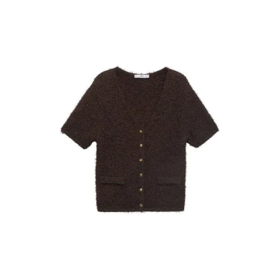Afbeelding van Mango gebreid vest bruin
