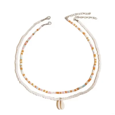 Afbeelding van Jomide Chokers schelpjes Multi Colours 2 stuks