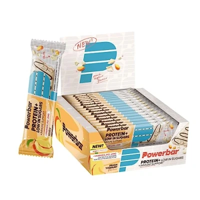 Afbeelding van Powerbar Protein+ Low Sugar Immune Bar Peach Yoghurt 35g (16 stuks)