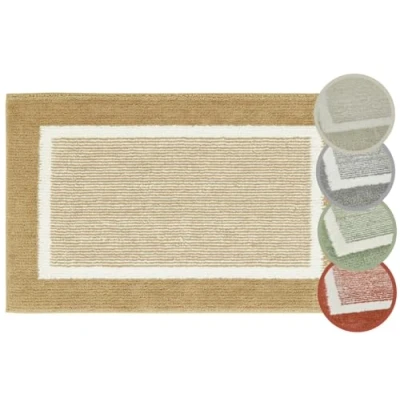 Afbeelding van andiamo Maui Badmat, antislip, zacht en wollig, douchemat voor badkamer, wasbaar, 60 x 100 cm, taupe