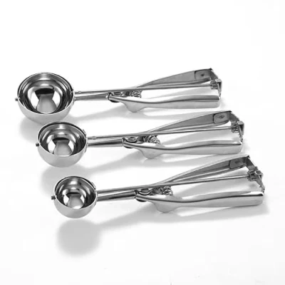 Afbeelding van Cookie Scoop, Ice Cream Scoops voor het koken Set van 3 met Dough stuks Scooper koken, roestvrij staal Scoop