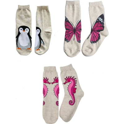 Afbeelding van Nature Planet Set van 3 vrolijke kindersokken (100% Oeko tex gecertificeerd) maat 35 38