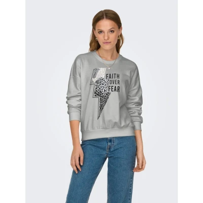Afbeelding van ONLY Onlruna O NECK BOX Sweater Ultimate grey, Dames, Maat: Large, grey