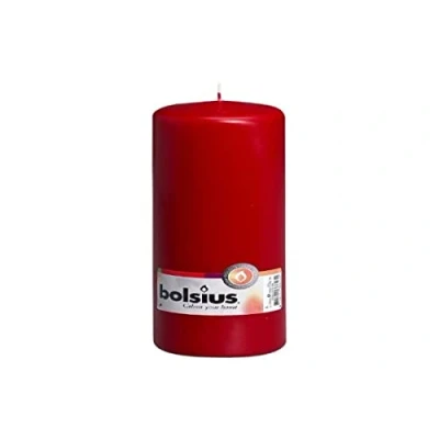 Afbeelding van Bolsius Gladde stompkaarsen wijnrood set 8 stuks decoratieve huishoudelijke kaarsen lengte brandduur 75 uur ongeparfumeerd natuurlijke plantenwas 20 x 7 cm