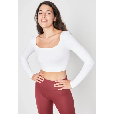 Afbeelding van Trendyol Blauwe Naadloze Cropped Extra Stretch Gebreide Sporttop/Blouse Twoaw22Bz0450