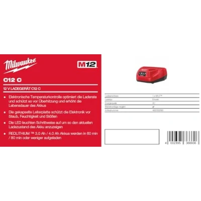 Afbeelding van Sistema M12 Carga en 30/60 min. Li ion y red lithium