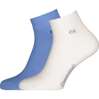 Afbeelding van Calvin Klein herensokken Simon (2 pack) hoge enkelsokken licht en kobaltblauw Maat: 39 42