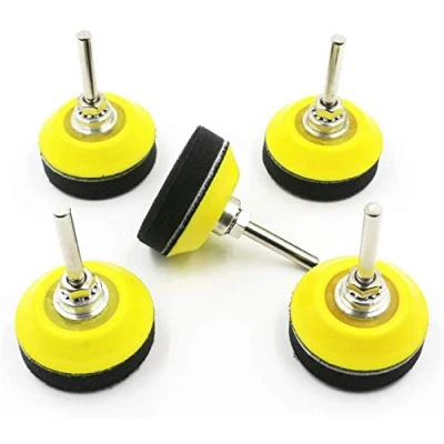 Afbeelding van Sweetone 50mm Polijstschijf, 5 Stuks Polijstpadadapter, 50 mm Klittenband Schuurschijf met booradapter, Slijpen Polijstpad, Haak en Lus, Polijstschijf voor Boormachine