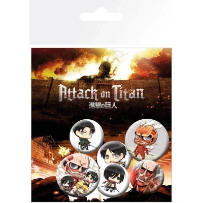 Afbeelding van ATTACK ON TITAN Chibi Pack 5 badges
