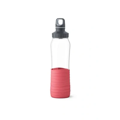 Afbeelding van Emsa Drink2Go drinkfles glas 0.7 L rood/zwart