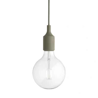 Afbeelding van Muuto E 27 hanglamp olijfgroen