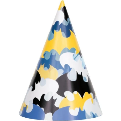 Afbeelding van Batman feesthoeden (20 cm x 21 cm) levendig veelkleurig en stijlvol ontwerp perfect voor heroïsche vieringen 8 karaat