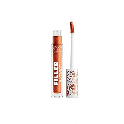 Afbeelding van NYX Professional Makeup Filler Instinct Gloss Volumizer, glanzend, hydraterend, veganistische formule, 2,5 ml, klei koper goud