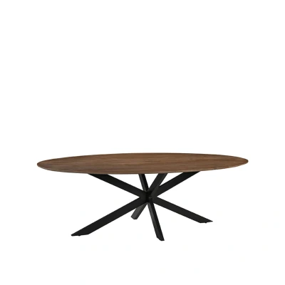 Afbeelding van Label51 James eetkamertafel ovaal 210 cm mangohout naturel Hout