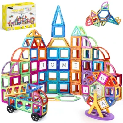 Afbeelding van ECHOCUBE 42 stuks magnetische bouwsteenset, STEM constructiespeelgoed voor kinderen, educatieve tegels cadeau jongens en meisjes