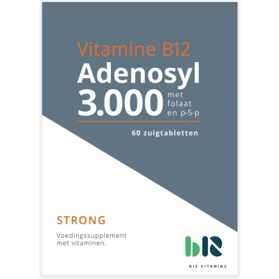 Afbeelding van B12 Vitamins Adenosyl 3000 met folaat 60 tabletten