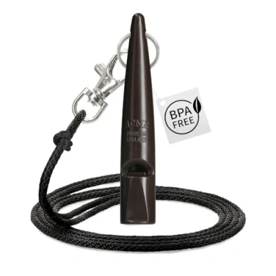 Afbeelding van Acme Hondenfluitje nr. 211,5 met band, origineel uit Engeland, ideaal voor het trainen van honden, robuust materiaal, gestandaardiseerde frequentie, sterk en groot bereik