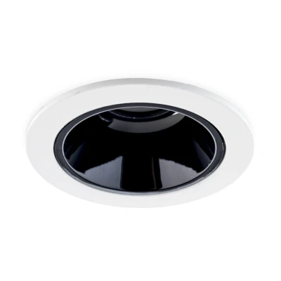 Afbeelding van LED Inbouwspot 5W Dimbaar, Kantelbaar, Wit/Zwart, Rond, Ø64mm, Warm Wit