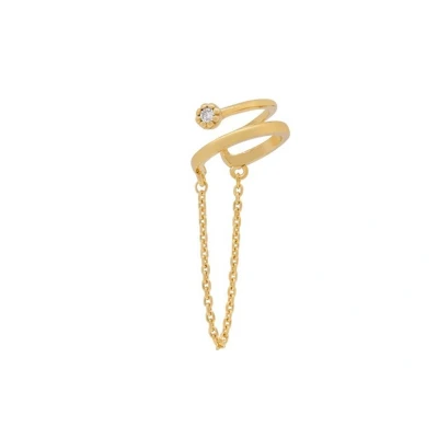 Afbeelding van Fake piercing sierlijke ear cuff goud