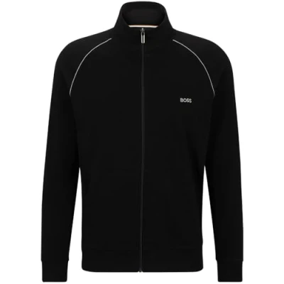 Afbeelding van BOSS MIX Match Jacket Pyjamashirt, Heren, Maat: 4XL, Black