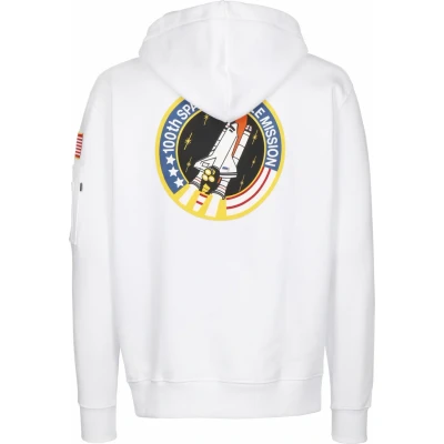 Afbeelding van Alpha Industries Space Shuttle Hoody Sweat met capuchon voor heren White