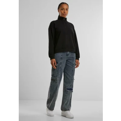Afbeelding van Urban Classics Light Troyer Sweater, Dames, Maat: 4XL, Black