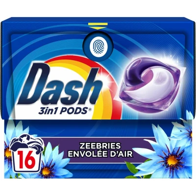 Afbeelding van Dash Wasmiddelcapsules 4in1 Pods Zeebries 16 stuks