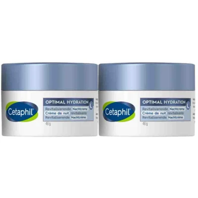Afbeelding van 2x Cetaphil Optimal Hydration Herstellende Nachtcrème 48 gr