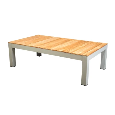 Afbeelding van Midori coffee table 140x77,5 cm aluminium salix/teak Yoi