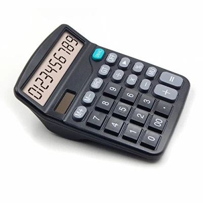 Afbeelding van OFFIDIX Office Desktop Calculator Zonne energie en batterij Dual Power Elektronische Draagbare 12 Digit Groot LCD Display TEN0009