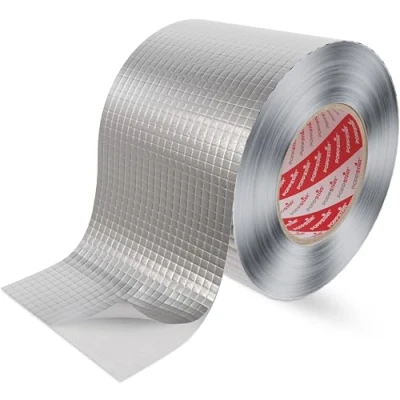 Afbeelding van Poppstar Aluminium Tape Versterkt met Glasvezel voor Leidingen &amp; Isolatie (50m x 96mm) Hittebestendig Vochtbescherming Zelfklevend