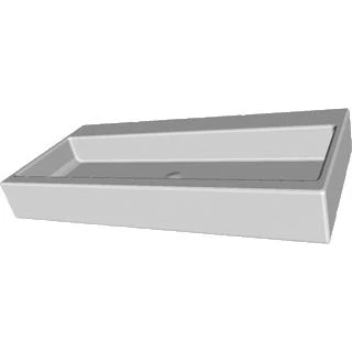 Afbeelding van LAUFEN Living City wastafel met 2x1 kraangat (wit)