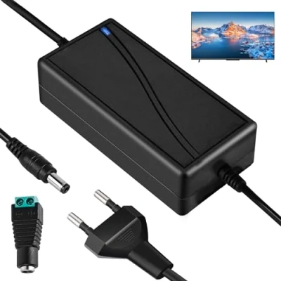 Afbeelding van Led transformator 12 V 5 A voedingsadapter: 100 240 AC ledstrip, EU stekker, voeding, universele voedingsadapter 5,5 x 2,5 mm, stekkertransformator