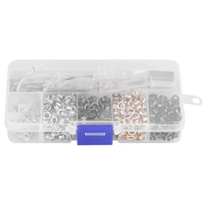 Afbeelding van Grommet set metalen oogjes 3 mm x 420 stuks voor schoen kleding leer ambachtelijke DIY projecten