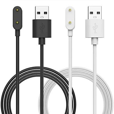 Afbeelding van MoKo 2 Pack Charger Compatible with Huawei Watch Fit 3/Fit 2/Fit/Fit Mini/Fit New/Huawei Band 9/8/7/6/6 Pro/Honor 9/7/6, Magnetic Dock 100 cm USB Charging Cable Cord, Black+White