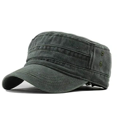 Afbeelding van UAOOK Klassieke Premium Army Cap Militaire Stijl Leger Hoed Mannen Laag Profiel Zomer 100% Katoen Verstelbare Fiddler Plain Platte Cadet Baseball Retro Schilder Zeelieden Chapeau