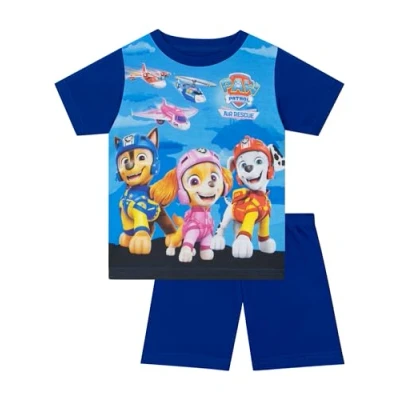 Afbeelding van PAW Patrol Pyjama Skye, Marshall en Chase Jongens Pyjamas Korte Mouwen PJs Voor Set Blauw 110