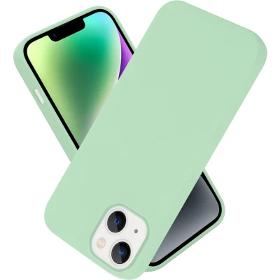 Afbeelding van Cadorabo Hoesje geschikt voor Apple iPhone 14 in LIQUID LICHT GROEN Beschermhoes gemaakt van flexibel TPU silicone Case Cover