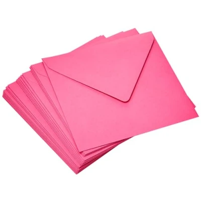 Afbeelding van Clairefontaine 5578C verpakking met 20 enveloppen pollen, 140 x mm, 120 g, ideaal voor uitnodigingen en correspondentie, fuchsia, 1