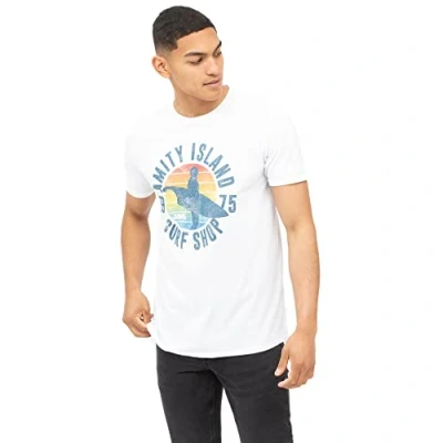 Afbeelding van Jaws Heren T Shirt, Kleur: wit, M