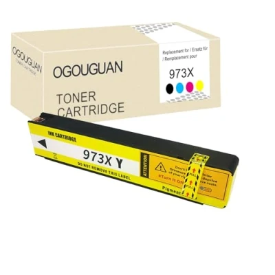 Afbeelding van OGOUGUAN Gereviseerde inktcartridge 973 973X L0S07AE F6T81AE F6T82AE F6T83AE vervanging voor HP PageWide Pro 452dn 452dw 452dwt 477dn 477dw (geel)