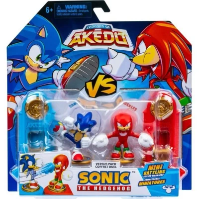 Afbeelding van Sonic vs Knuckles Figure Duo MOOSE TOYS AKEDO Quick Battle Pack, 2 Figuren en Controllers I...